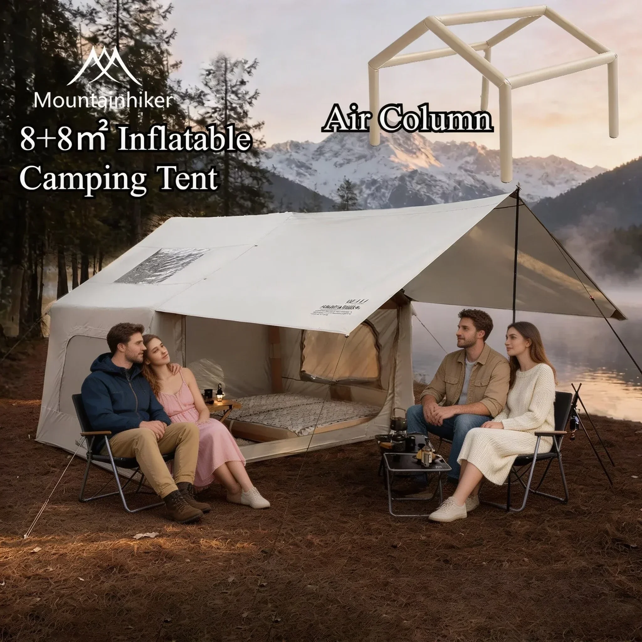 8+8 ㎡   マウンテンハイカー インフレータブルキャンプ - Outdoor Camping Gazebo のレビューと価格