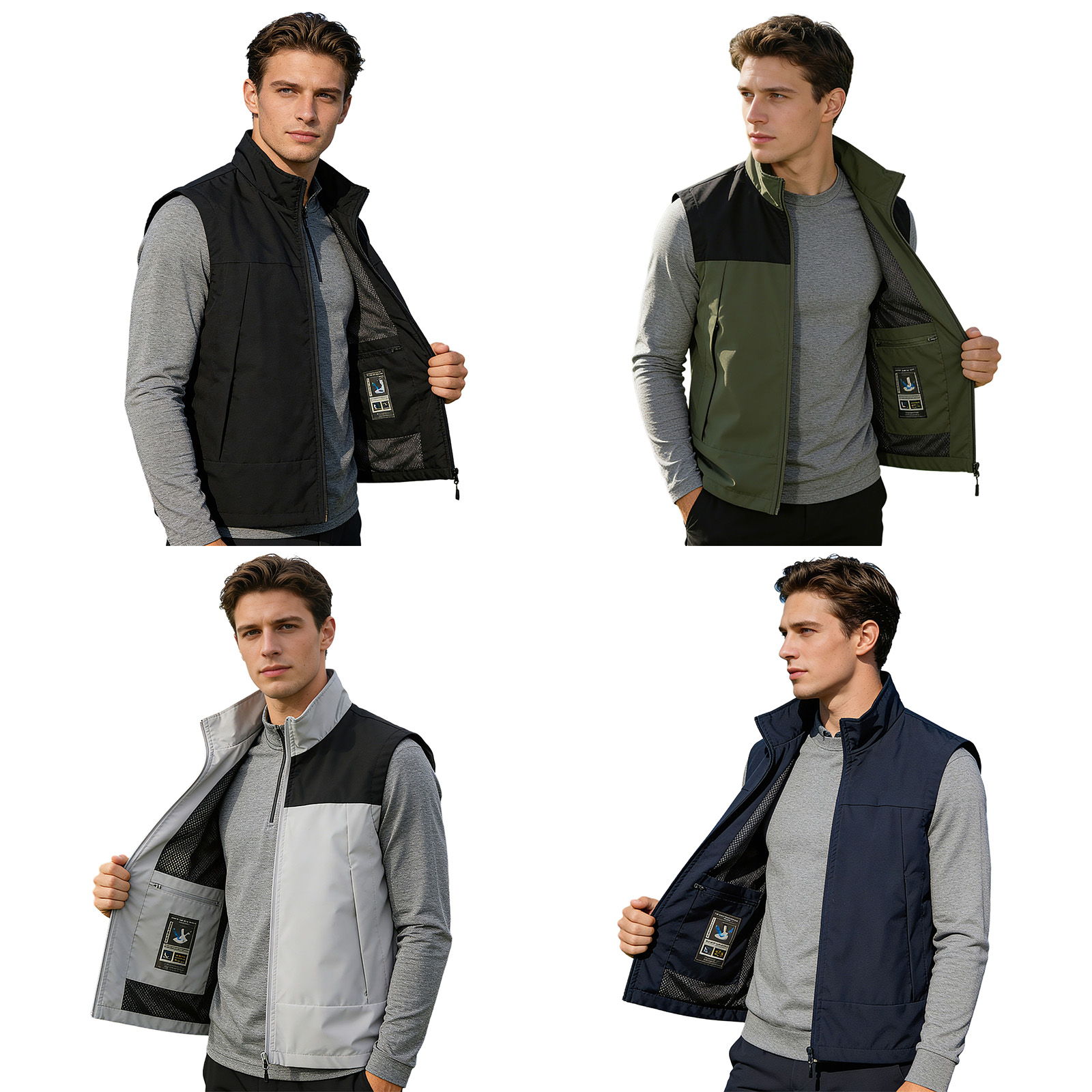 # M-5XL メンズゴルフベスト スタンドカラー ノースリ - Outdoor Camping Jacket のレビューと価格