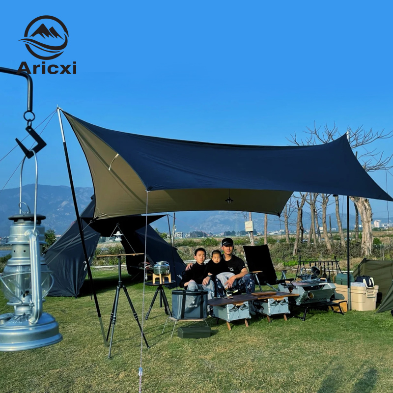 Aricxi-屋外キャンプ用の黒の防水日よけ,日よけ,日よけ - Waterproof Tarp Shelter のレビューと価格