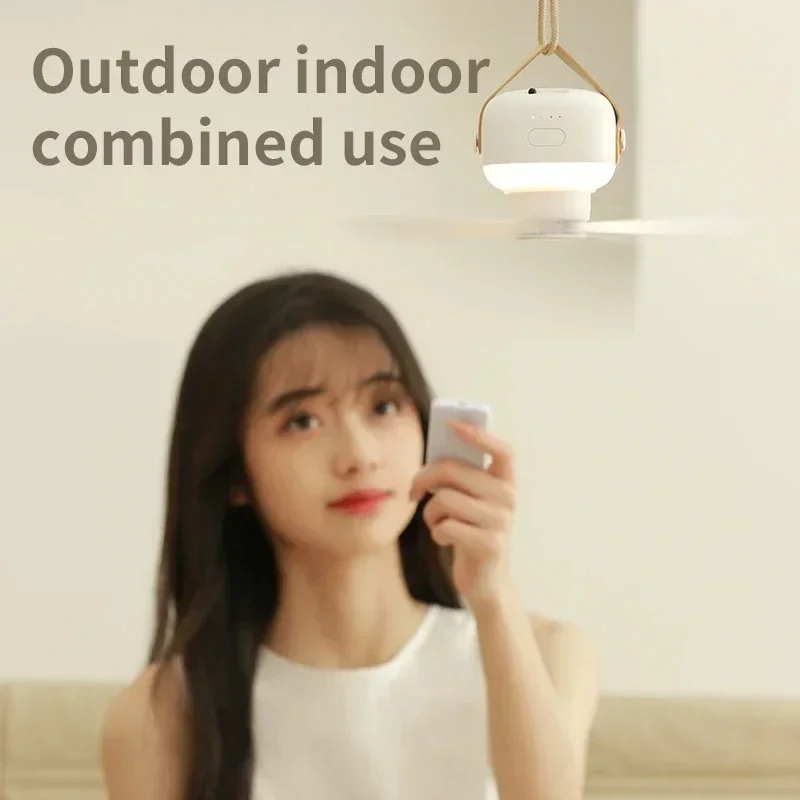 ポータブルワイヤレスミニシーリングファンライトUSBリモコン - Outdoor Camping Ideas のレビューと価格