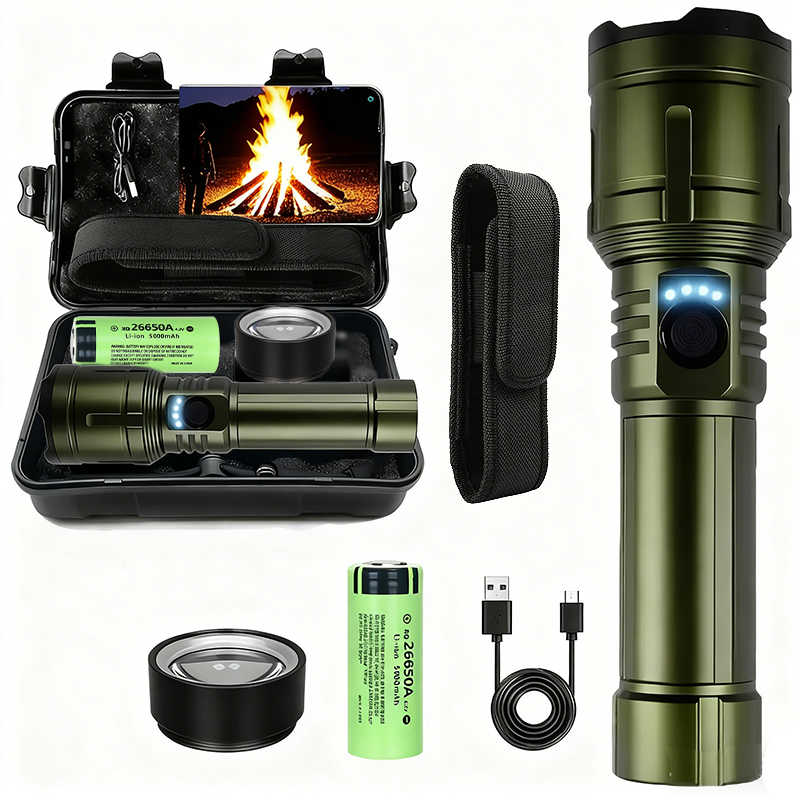 超強力懐中電灯集中点火懐中電灯防水軍事戦術ランプ屋外キャンプ - Outdoor Camping Adventure Lamp のレビューと価格