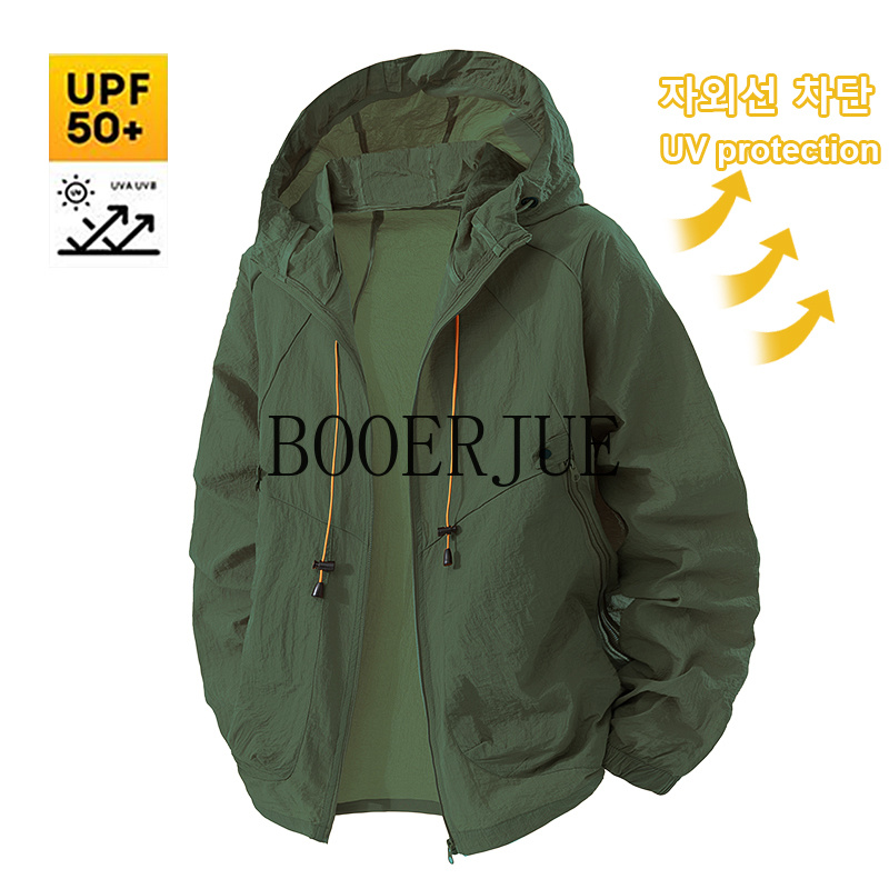 アウトドアスポーツコート抗 UV ウインドブレーカー夏メンズ - Outdoor Camping Jacket のレビューと価格
