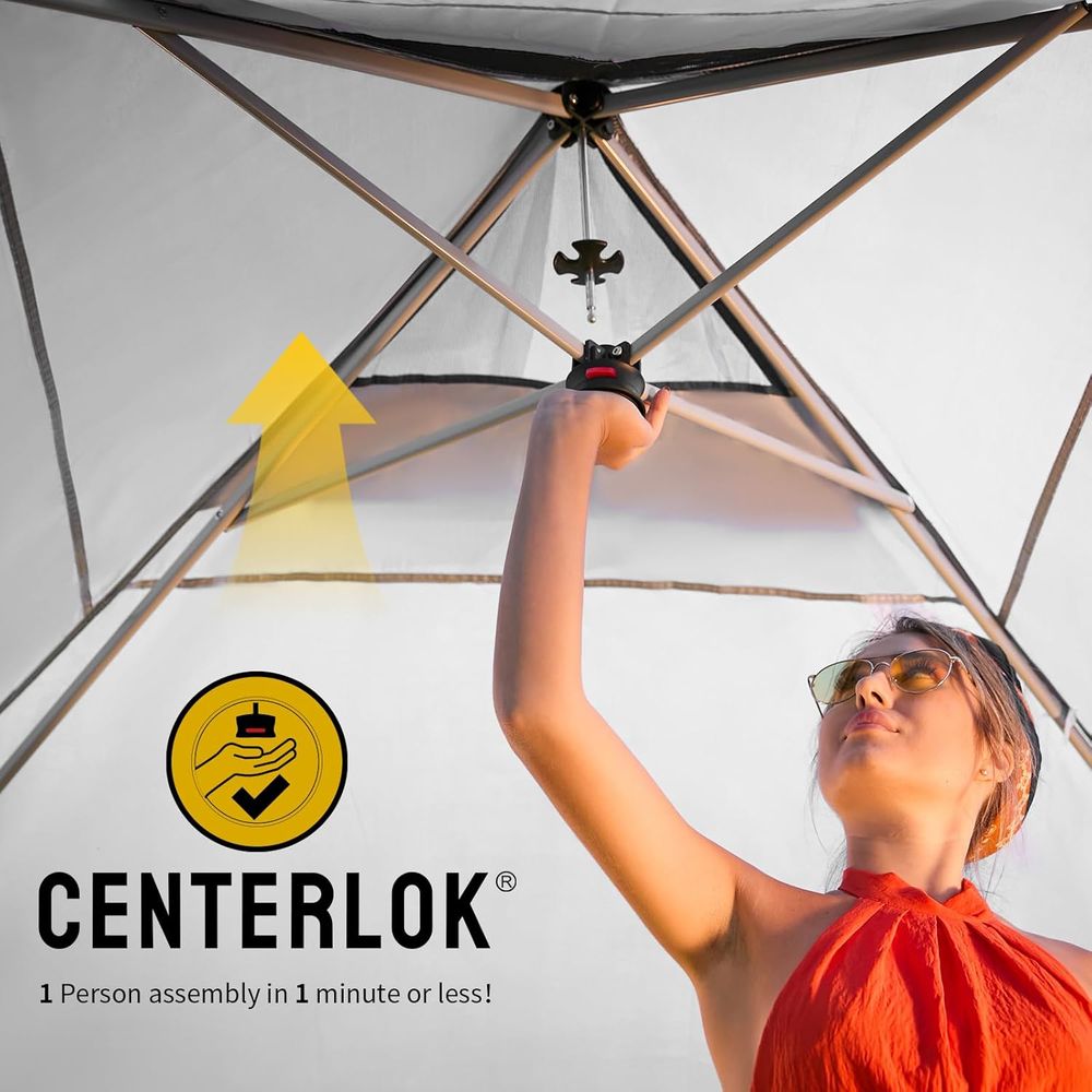 10x10サイズ、片側壁付き - ワンタッチ設営ビーチテント - Outdoor Camping Gazebo のレビューと価格