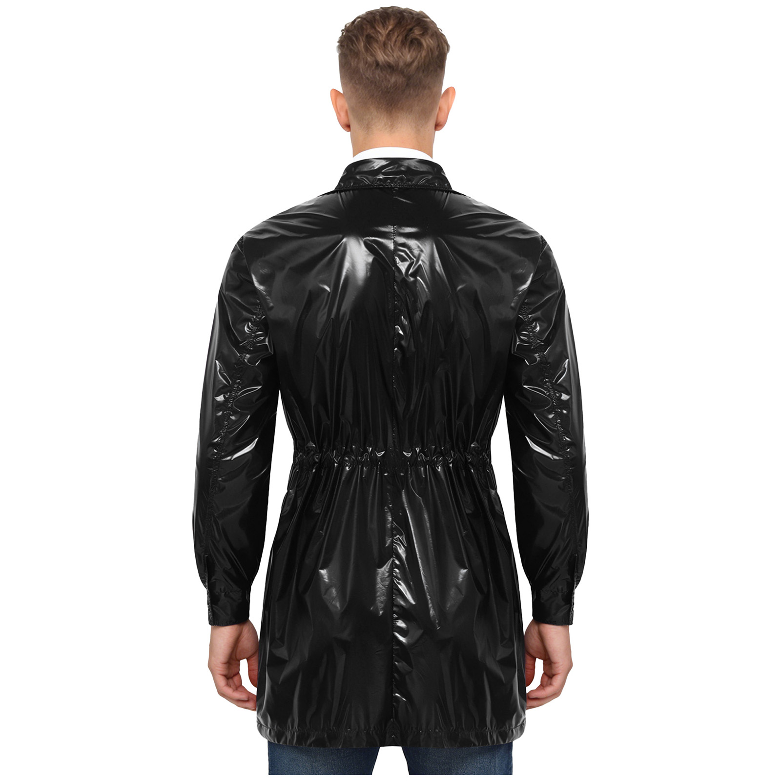 男性防水ワークジャケット防風レインコート長袖フロントジップア - Outdoor Camping Jacket のレビューと価格