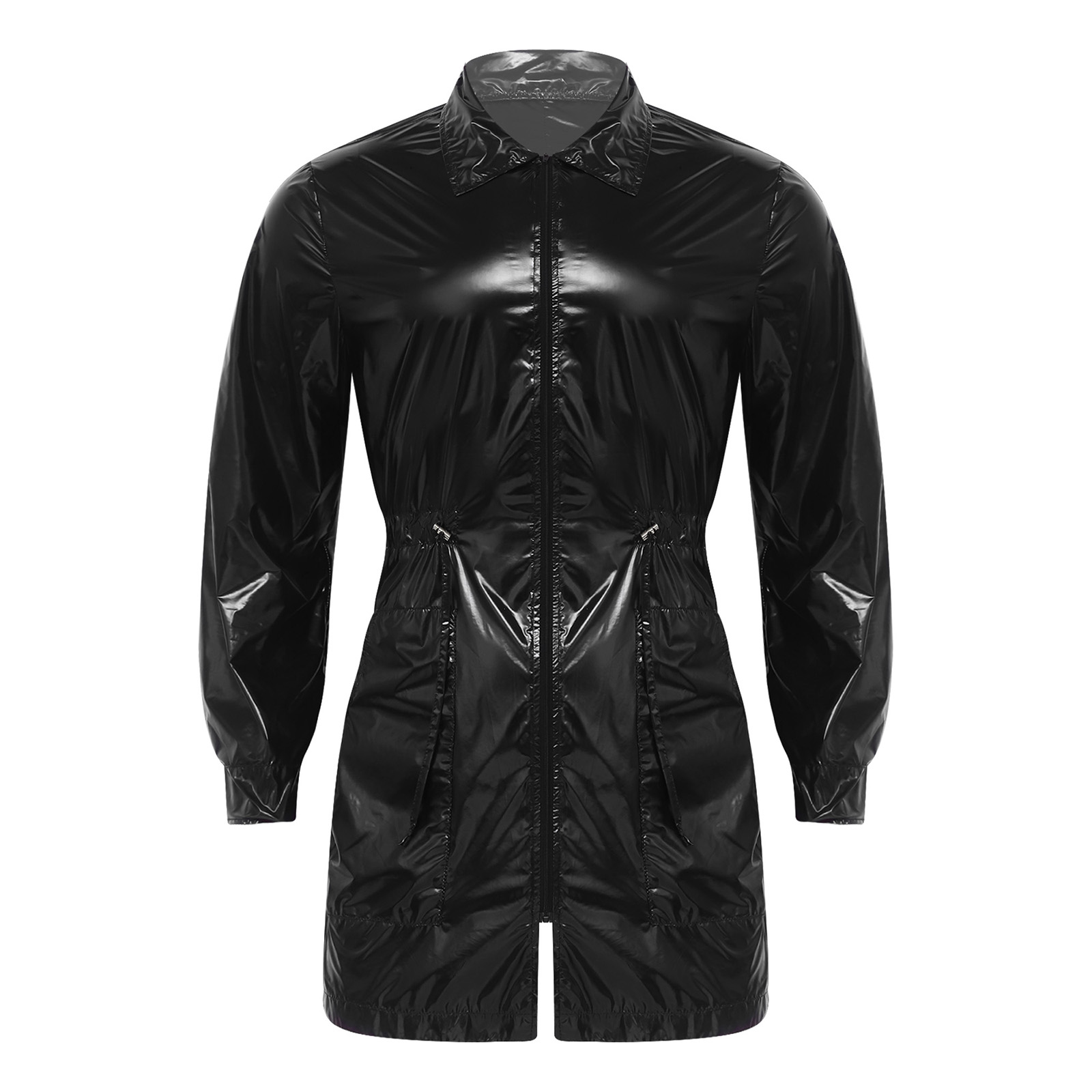 男性防水ワークジャケット防風レインコート長袖フロントジップア - Outdoor Camping Jacket のレビューと価格