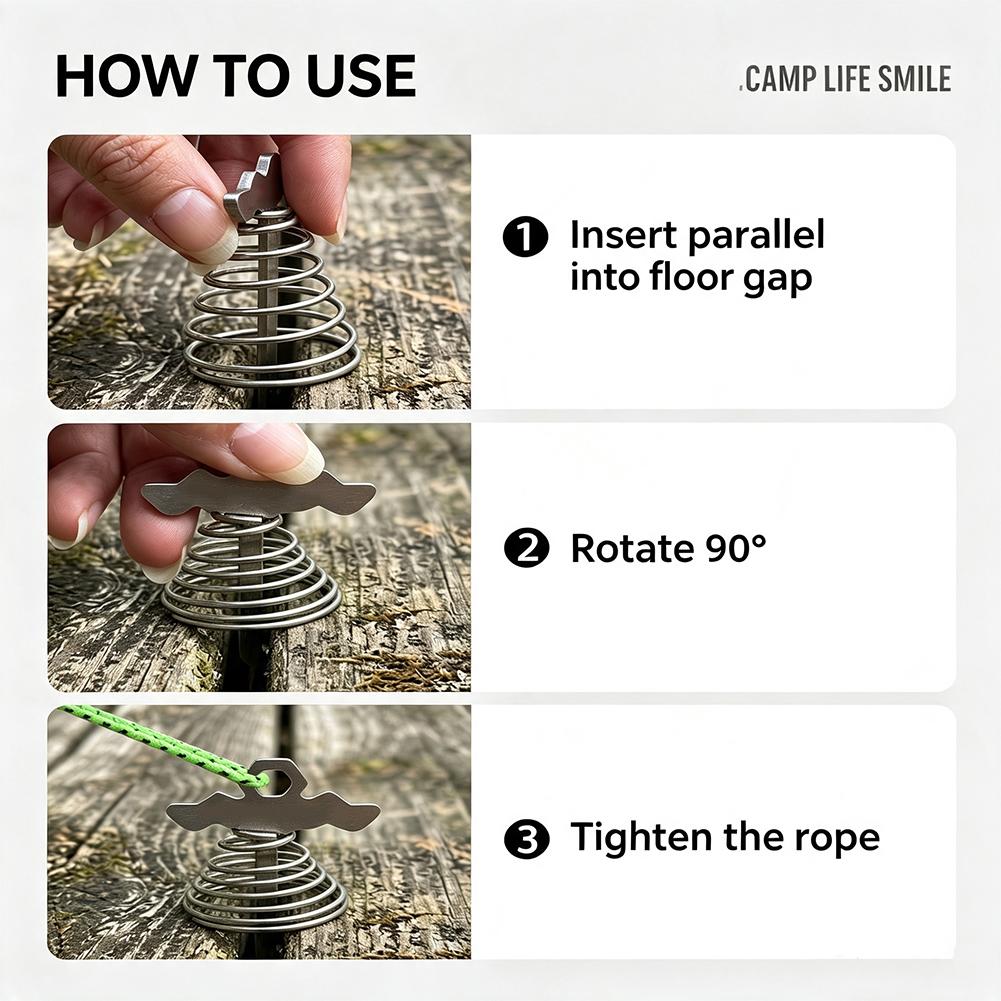 CLSスプリングフィッシュボーンデッキアンカー多機能テントタ - Outdoor Camping Guy のレビューと価格