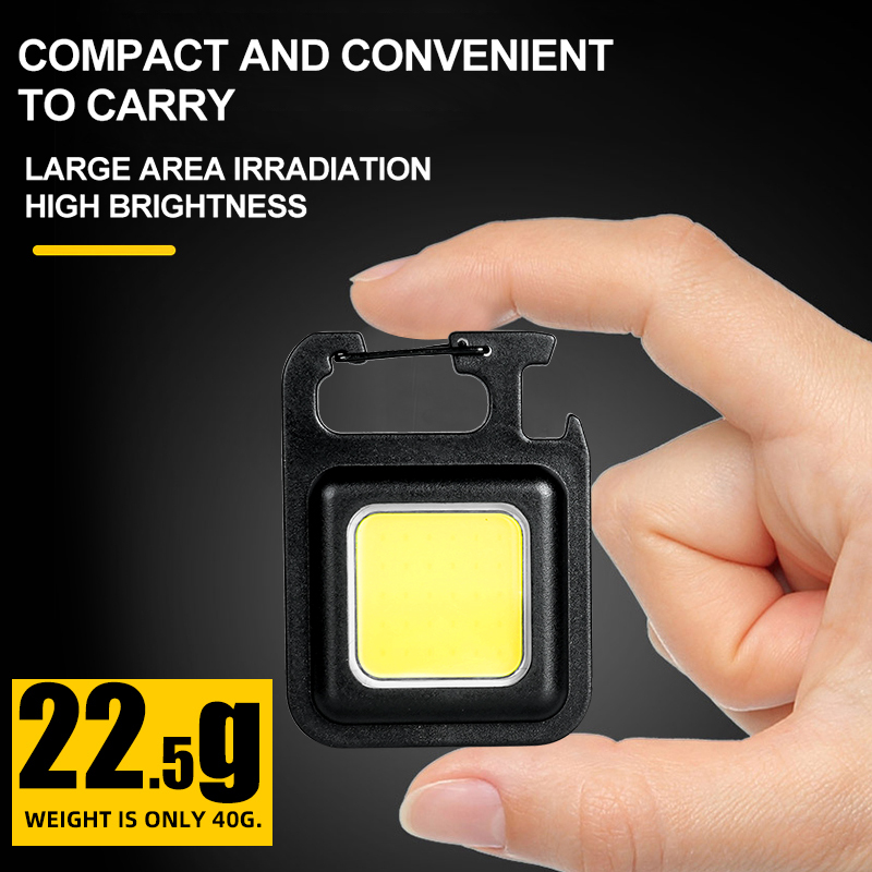超高輝度で便利な携帯用ミニCOBキーホルダー懐中電灯、充電式 - Outdoor Camping Adventure Lamp のレビューと価格