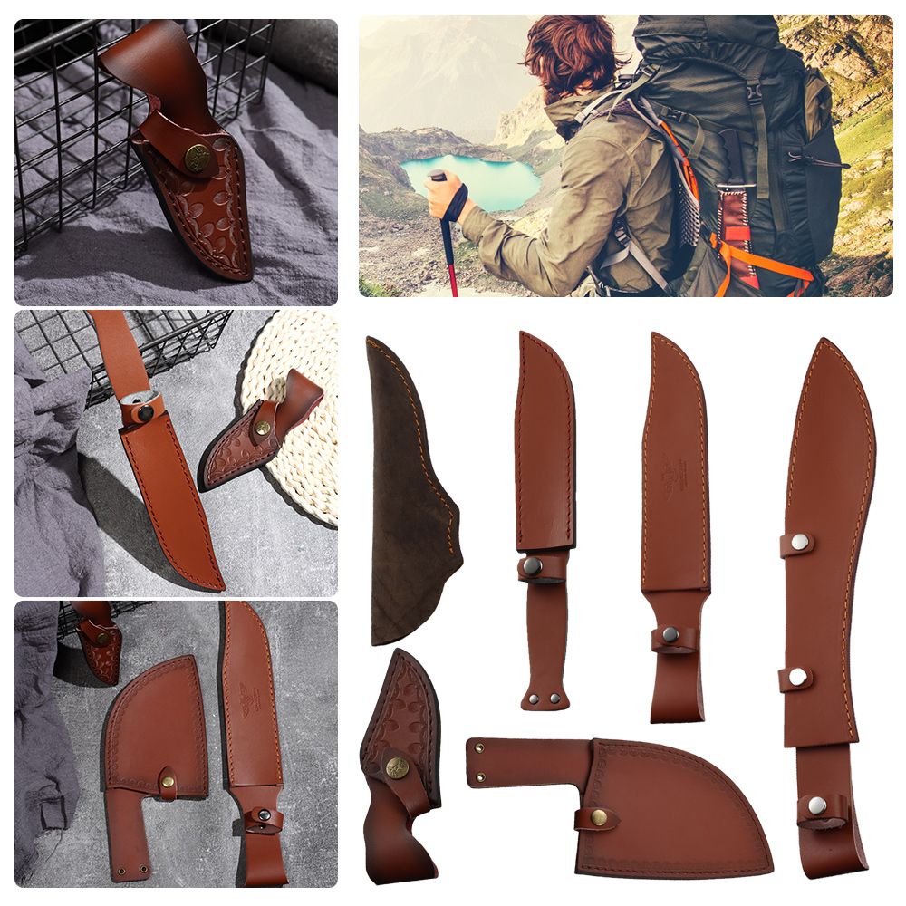 ブラウンレザーシースホルダーポケットハンティング懐中電灯ケー - Camping Knife Multi-Tool のレビューと価格