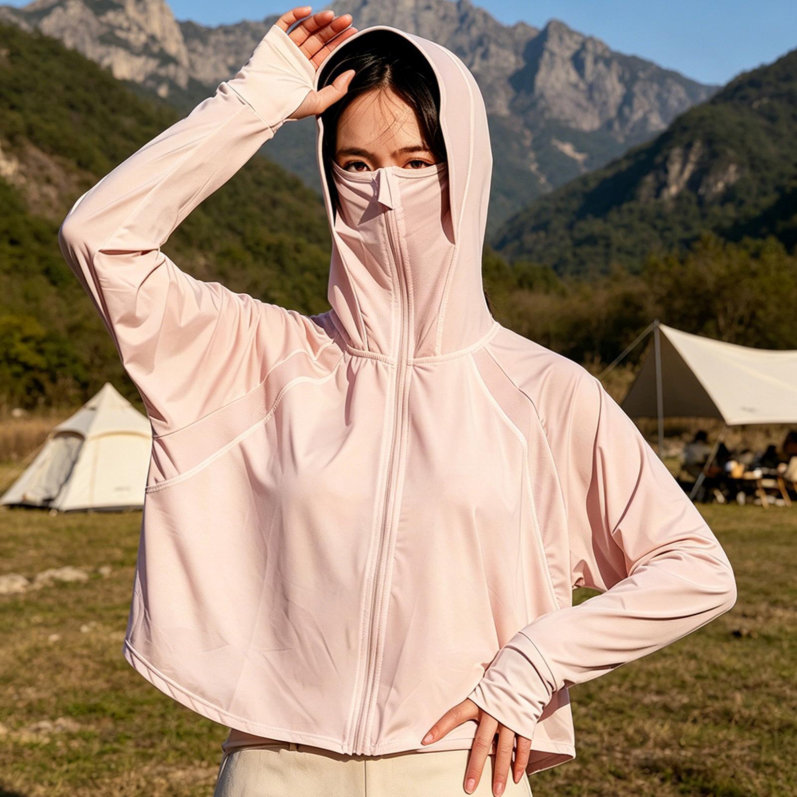 日焼け止めジャケット冷却長袖軽量シャツ日焼け止めジャケット屋 - Outdoor Camping Jacket のレビューと価格