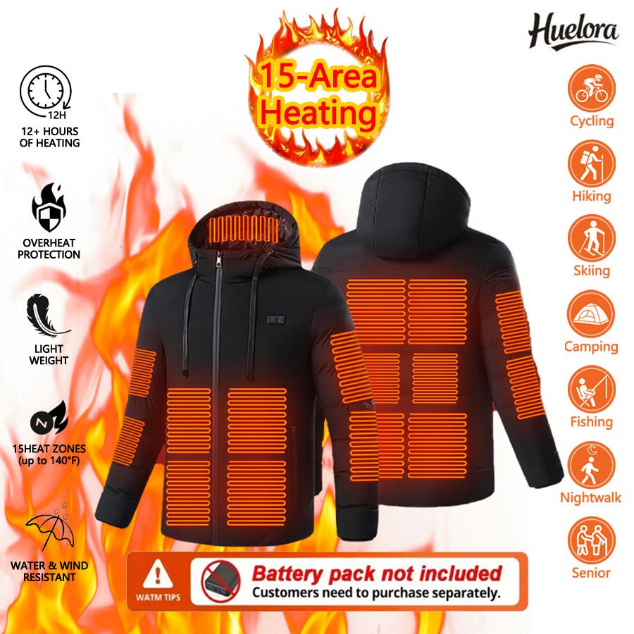 Huelora 11 エリア加熱ジャケット メンズ アウトド - Outdoor Camping Jacket のレビューと価格