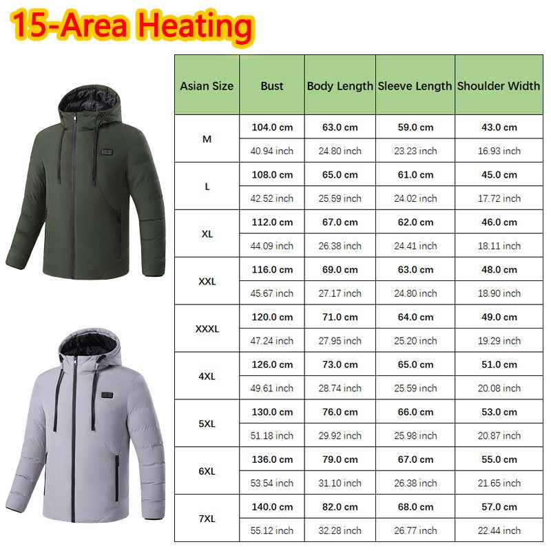 Huelora 11 エリア加熱ジャケット メンズ アウトド - Outdoor Camping Jacket のレビューと価格