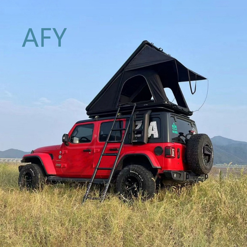 屋外用超薄型アルミ合金油圧式三角ルーフトップテント SUVト - Outdoor Camping Van Tent のレビューと価格
