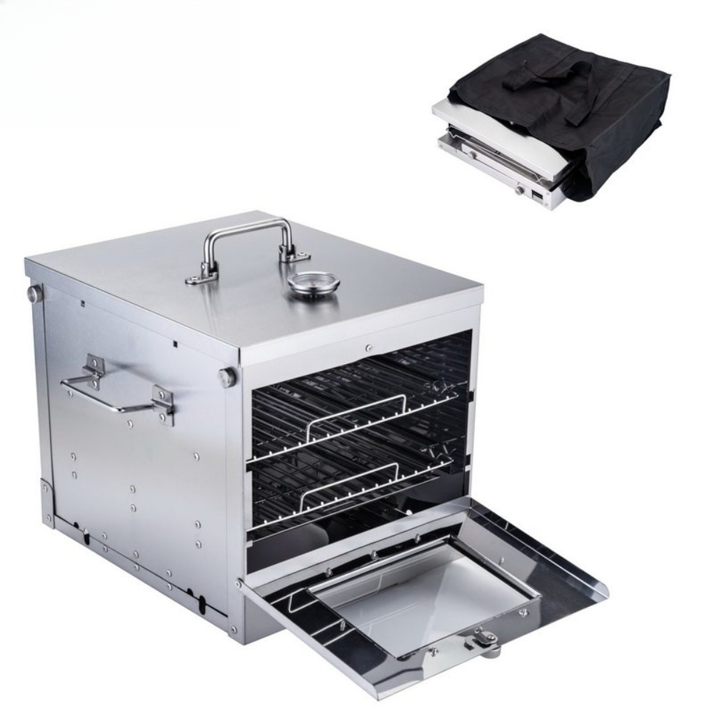 屋外キャンプ用家庭用コンロ、ステンレス製可視化フル折りたたみ - Outdoor Camping Oven のレビューと価格
